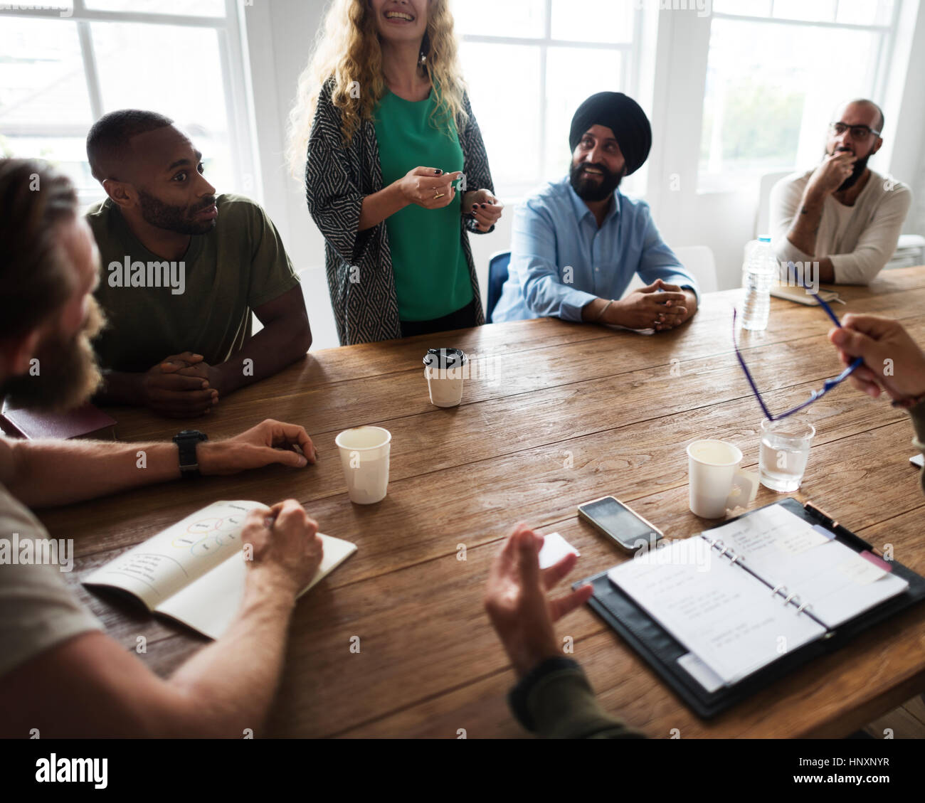 Table Shuffle Networking Meeting Table Networking Sharing Concept Stock Photo - Alamy