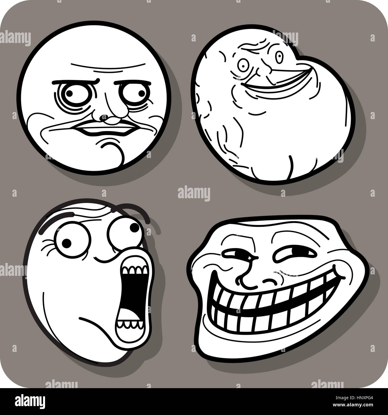 lol meme face vector Stock Vector