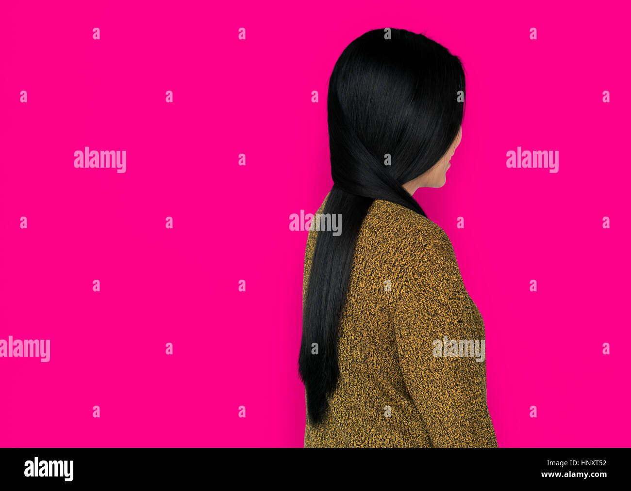 Asian Woman Back View Concept Stock Photo - Alamy