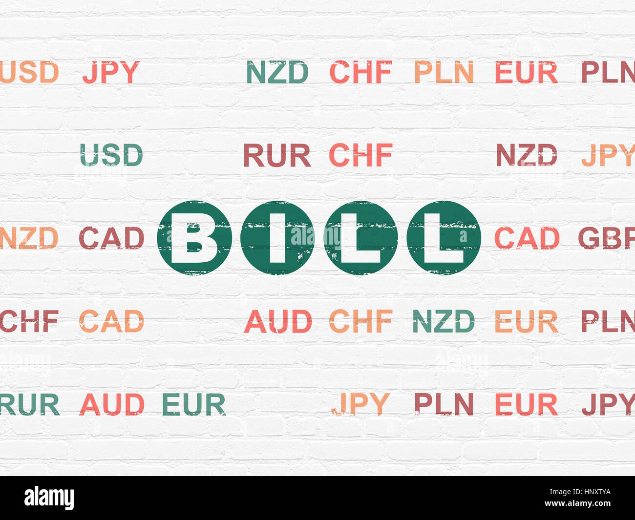 Money concept: Bill on wall background Stock Photo - Alamy