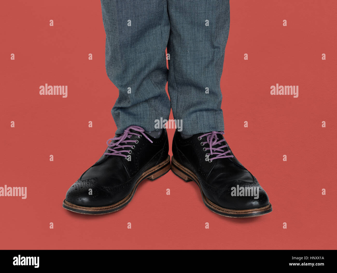 Blue jeans and black shoes hi-res stock photography and images - Alamy