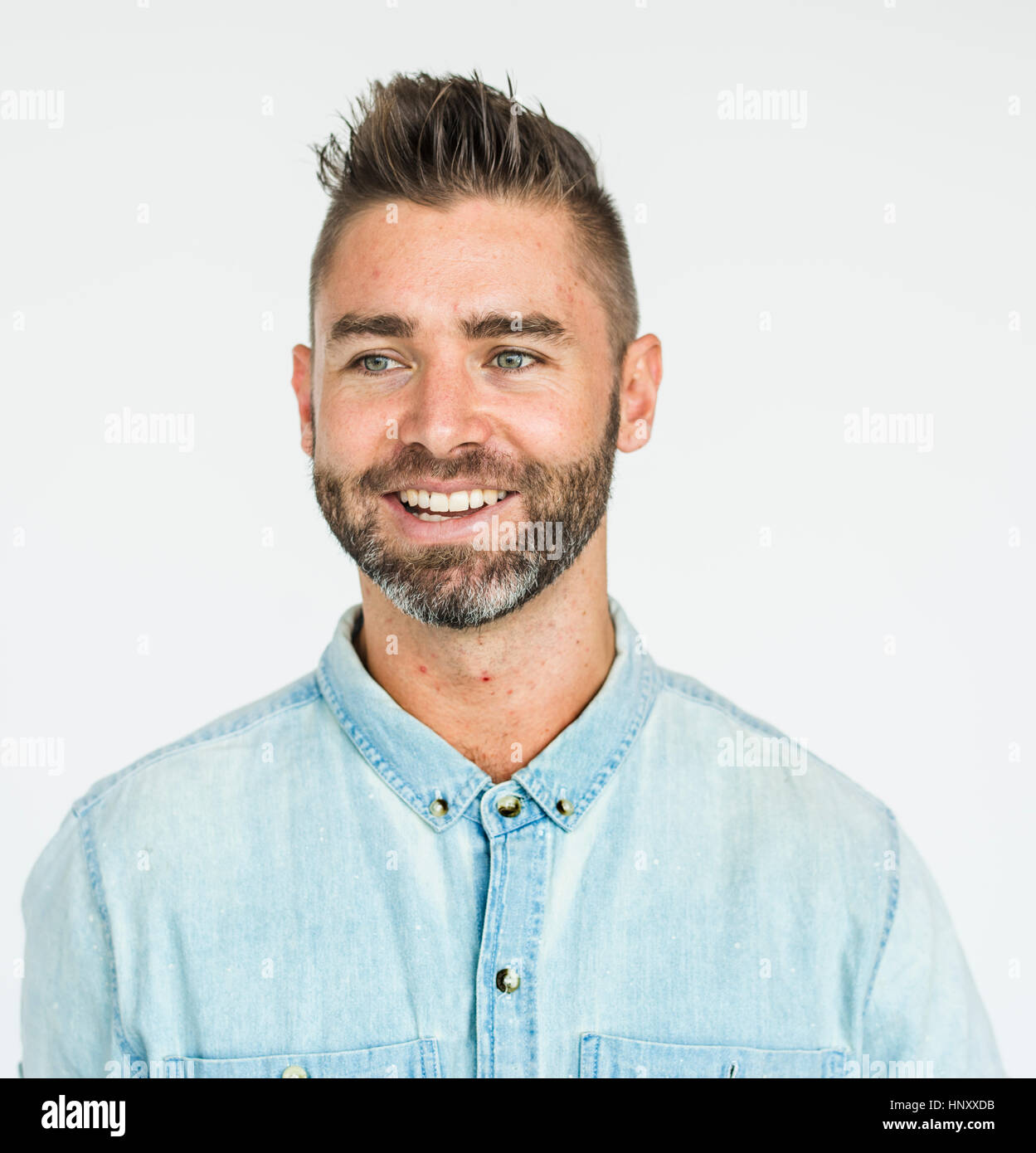 Studio People Shoot Portrait Isolated on White Stock Photo - Alamy