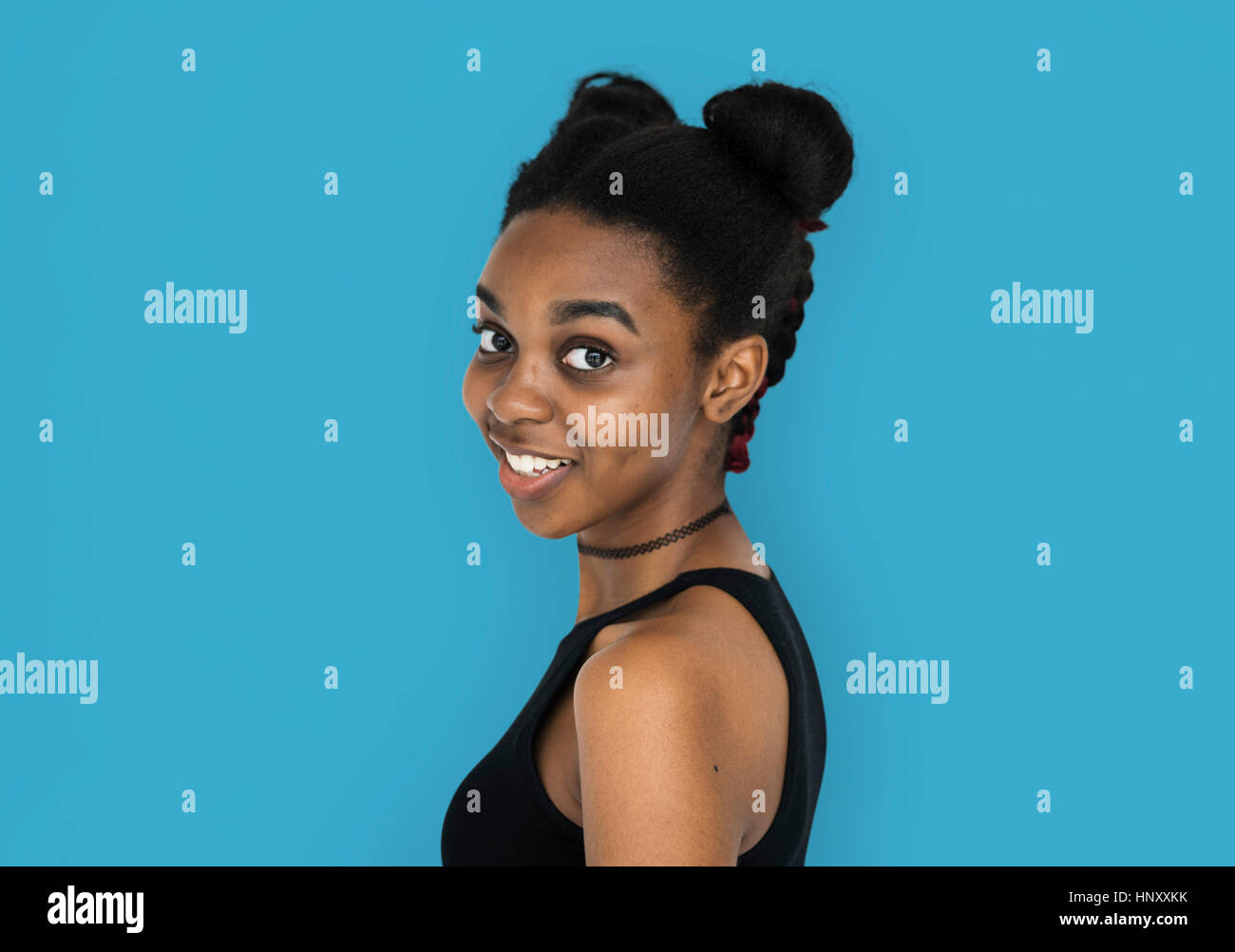 African Woman Smiling Happiness Portrait Stock Photo - Alamy
