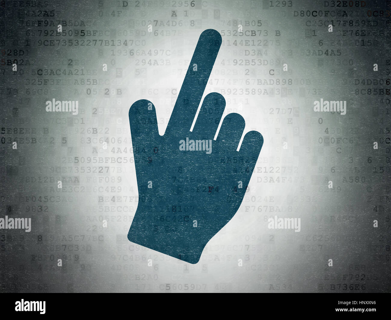Web design concept: Mouse Cursor on Digital Data Paper background Stock ...