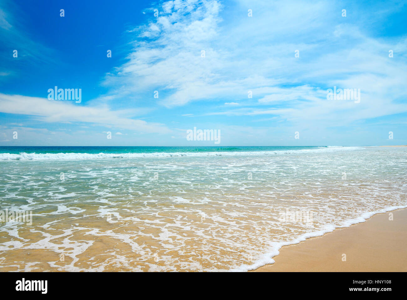 Ocean waves and blue sky Stock Photo - Alamy