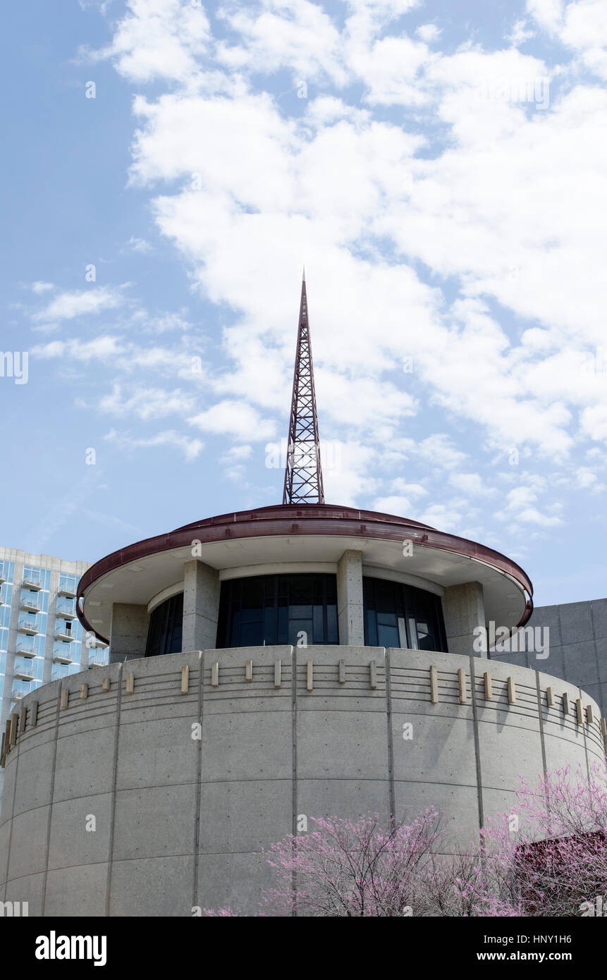 WSM Antenna on top of the Country Music Hall of Fame, Nashville, Tennessee Stock Photo