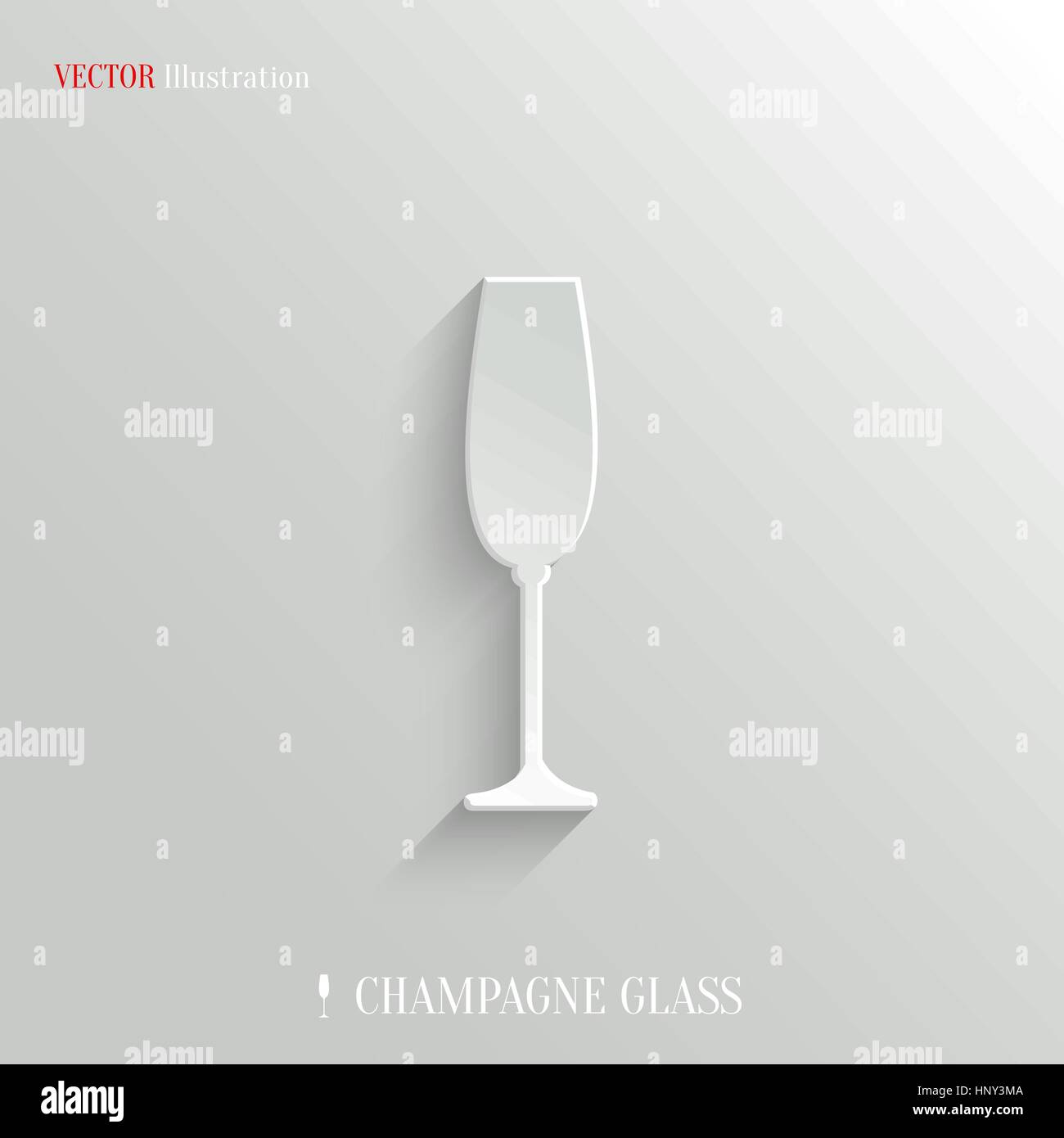 Champagne glass icon - vector web illustration, easy paste to any background Stock Vector