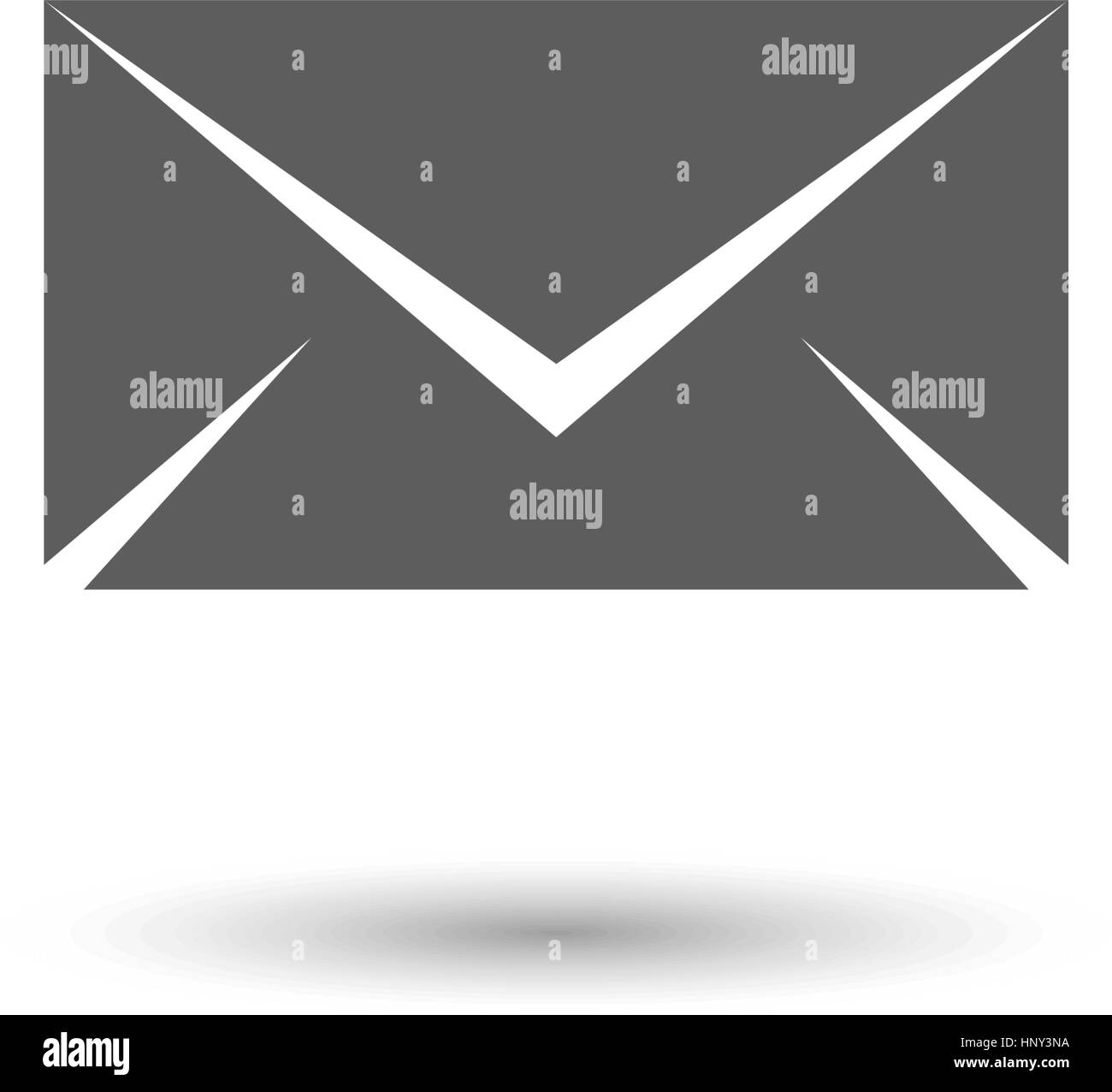 Vector Envelope Mail Icon Isolated on White Background. Flat Design