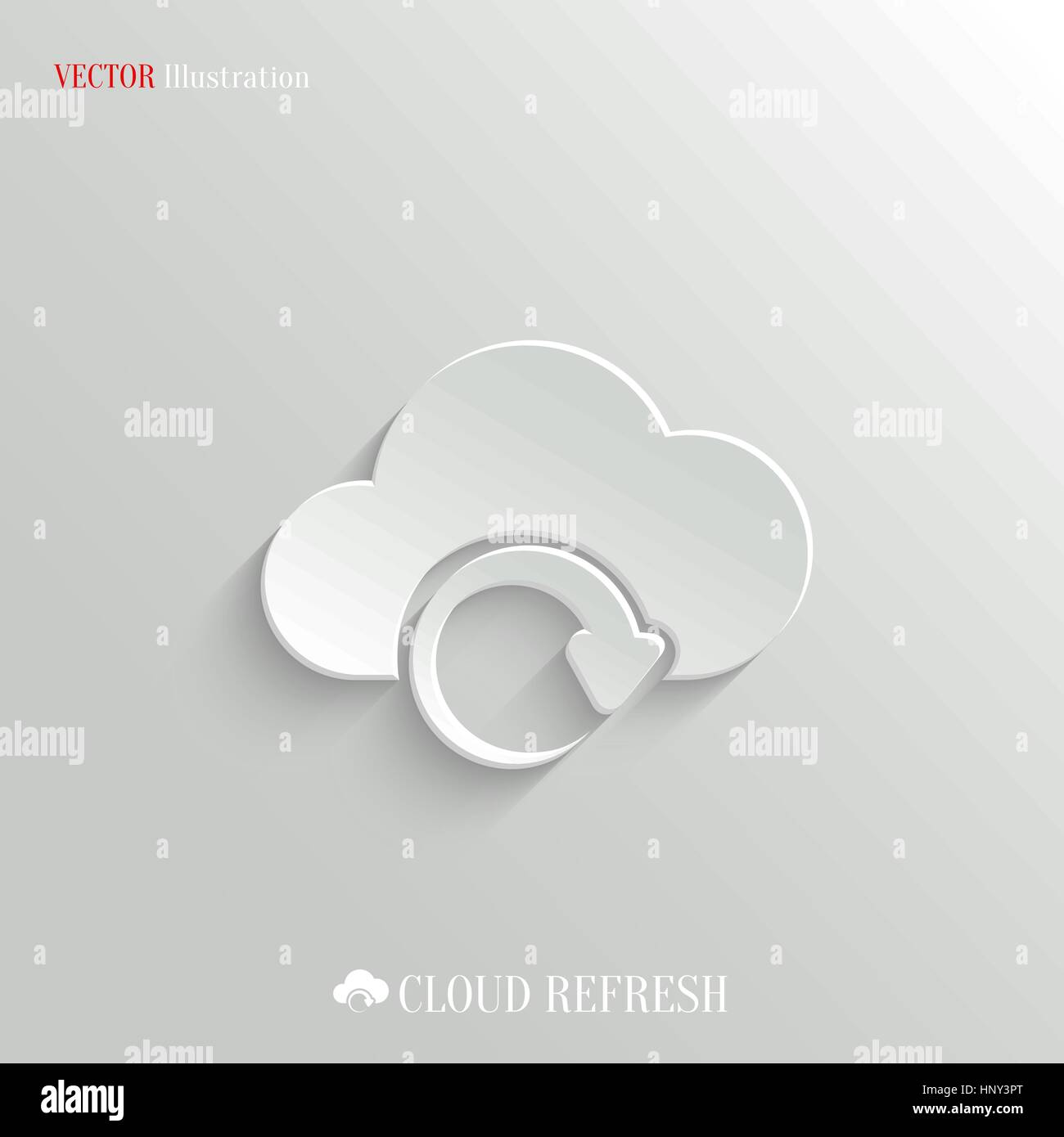 Cloud synchronization icon - vector web illustration, easy paste to any background Stock Vector