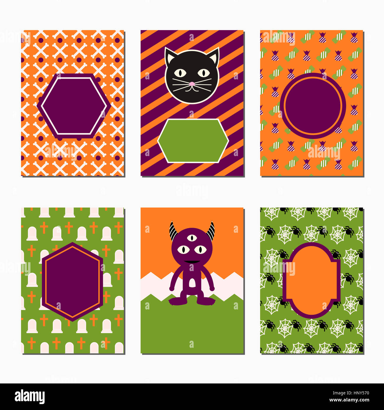 Various patterns of Halloween Day Stock Photo