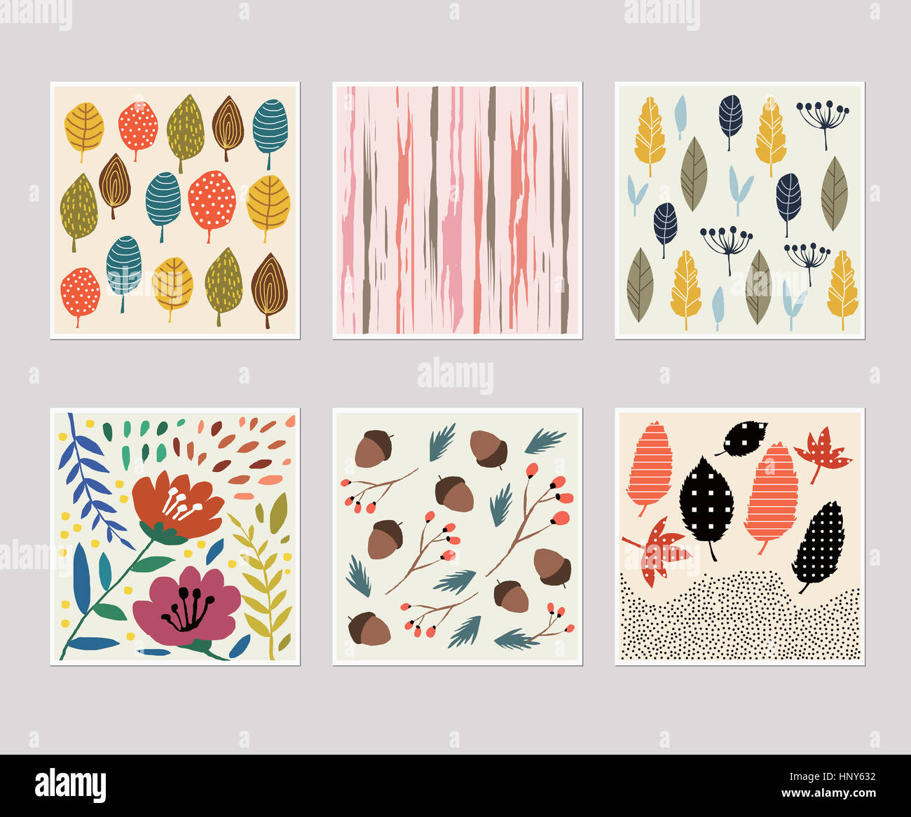 Various patterns of autumn illustration hi-res stock photography and ...