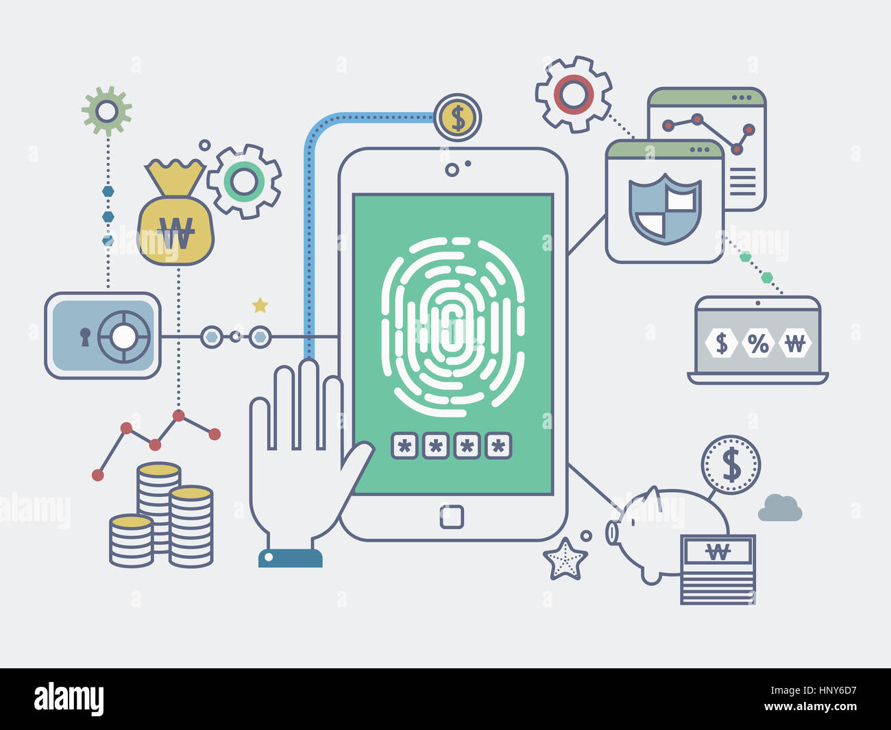 Fingerprint verification technology Stock Photo Alamy