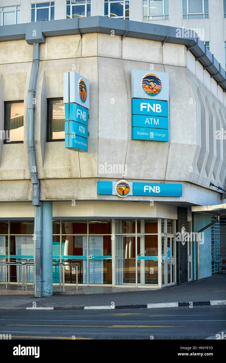 First National Bank (FNB) building, Windhoek, Namibia, Africa Stock Photo