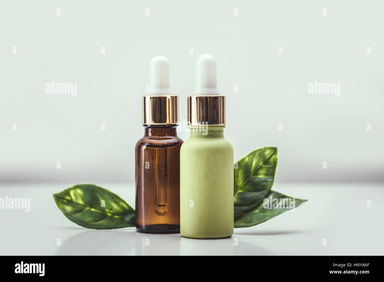 Green tea cosmetics Stock Photo - Alamy
