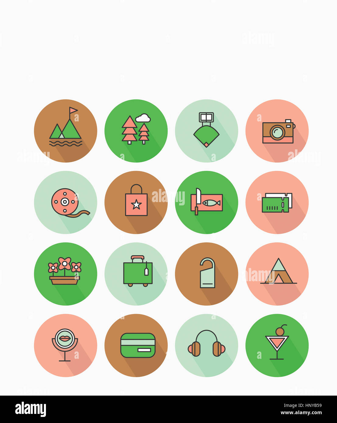Various icons related to hobby Stock Photo - Alamy