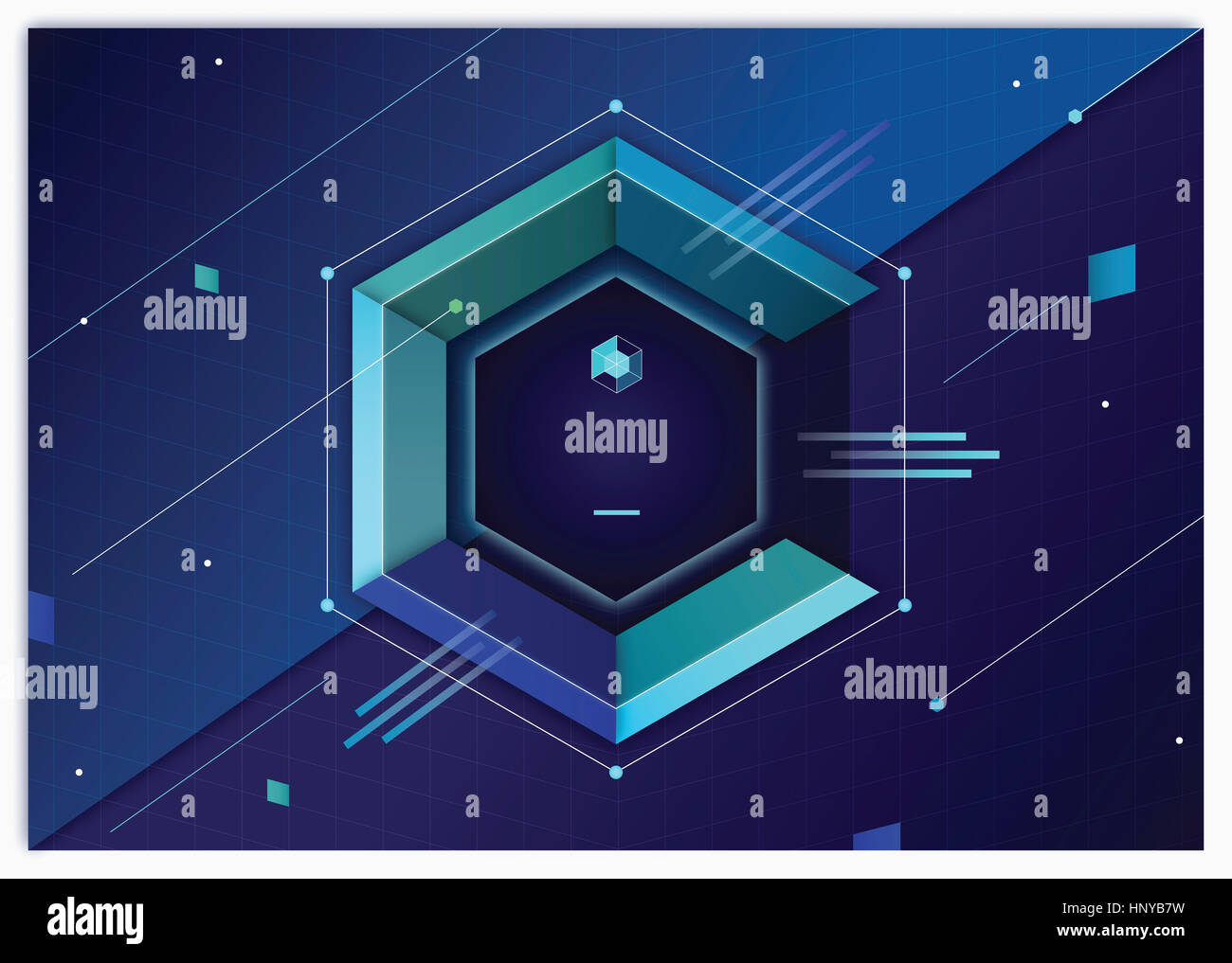 Geometric hexagons ai hi-res stock photography and images - Alamy