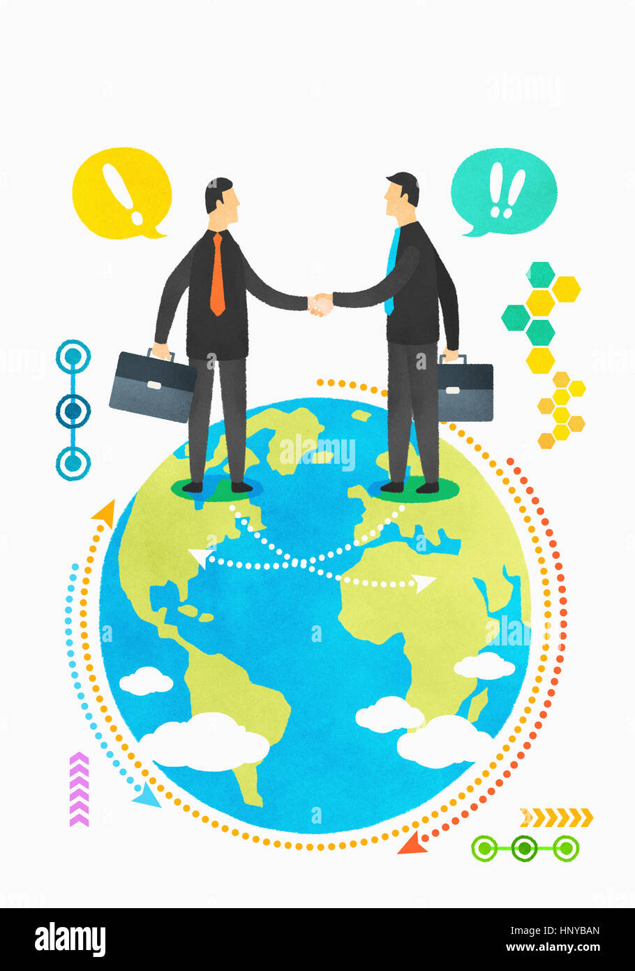 Teamwork of global business people Stock Photo - Alamy