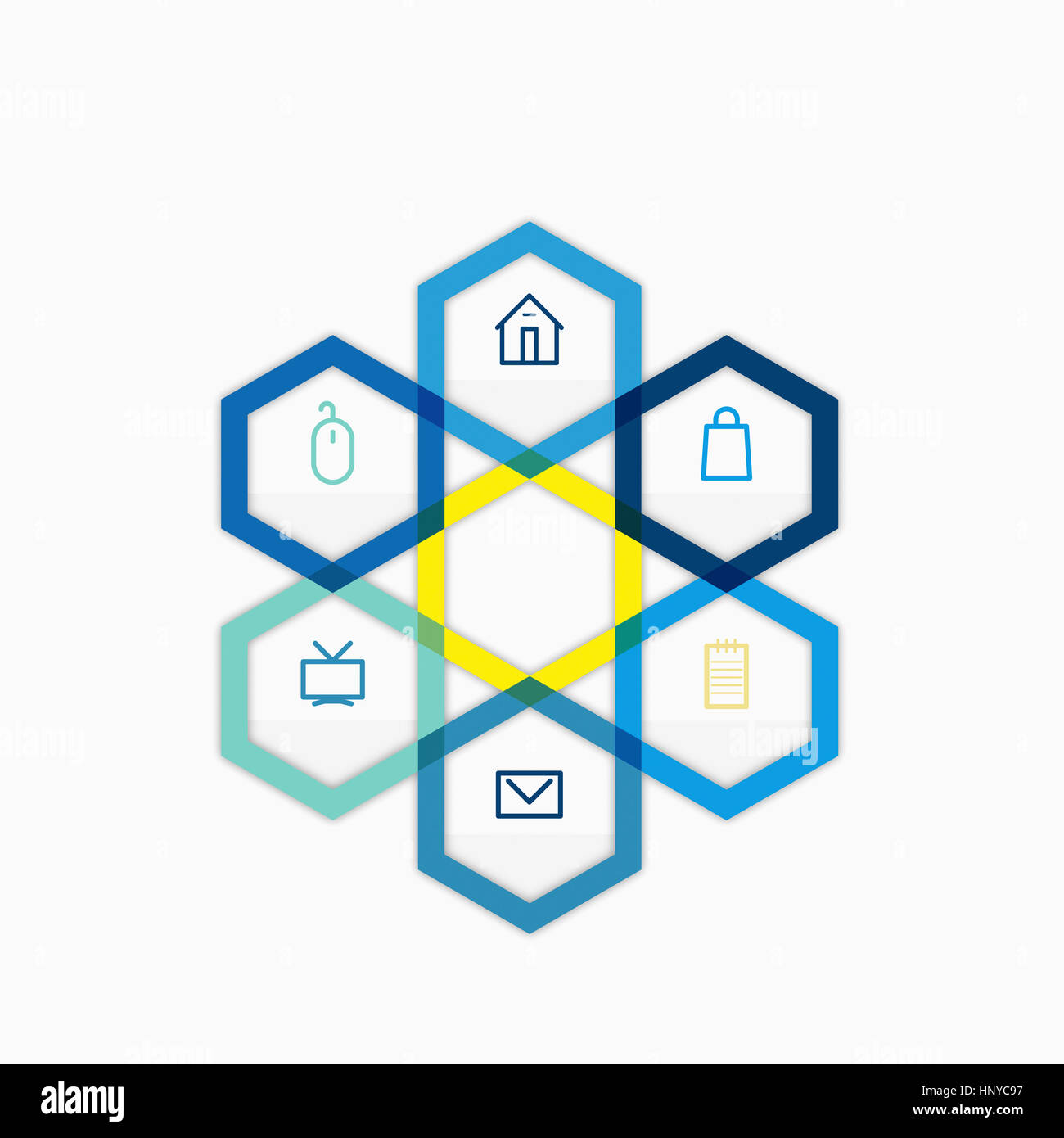Infographic hexagons ai hi-res stock photography and images - Alamy