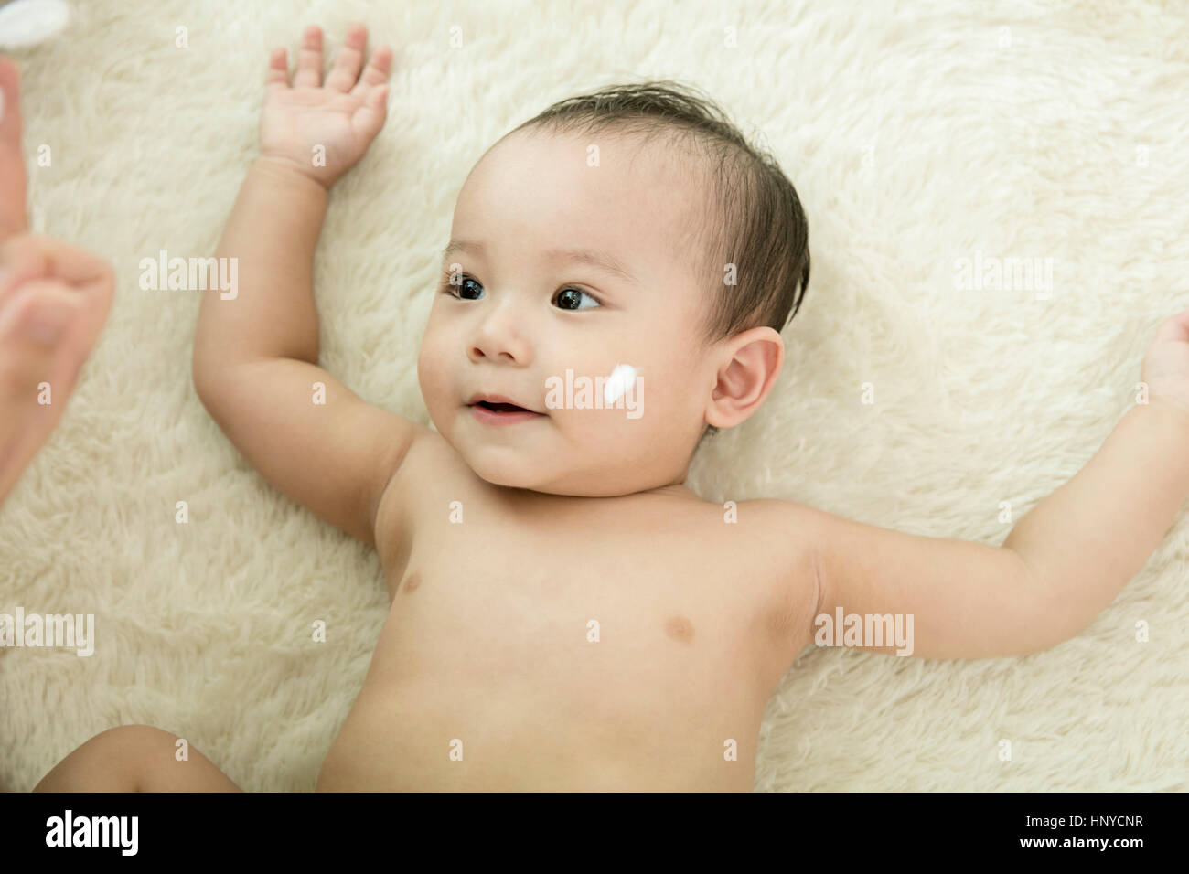 Portrait of smiling baby boy Stock Photo - Alamy