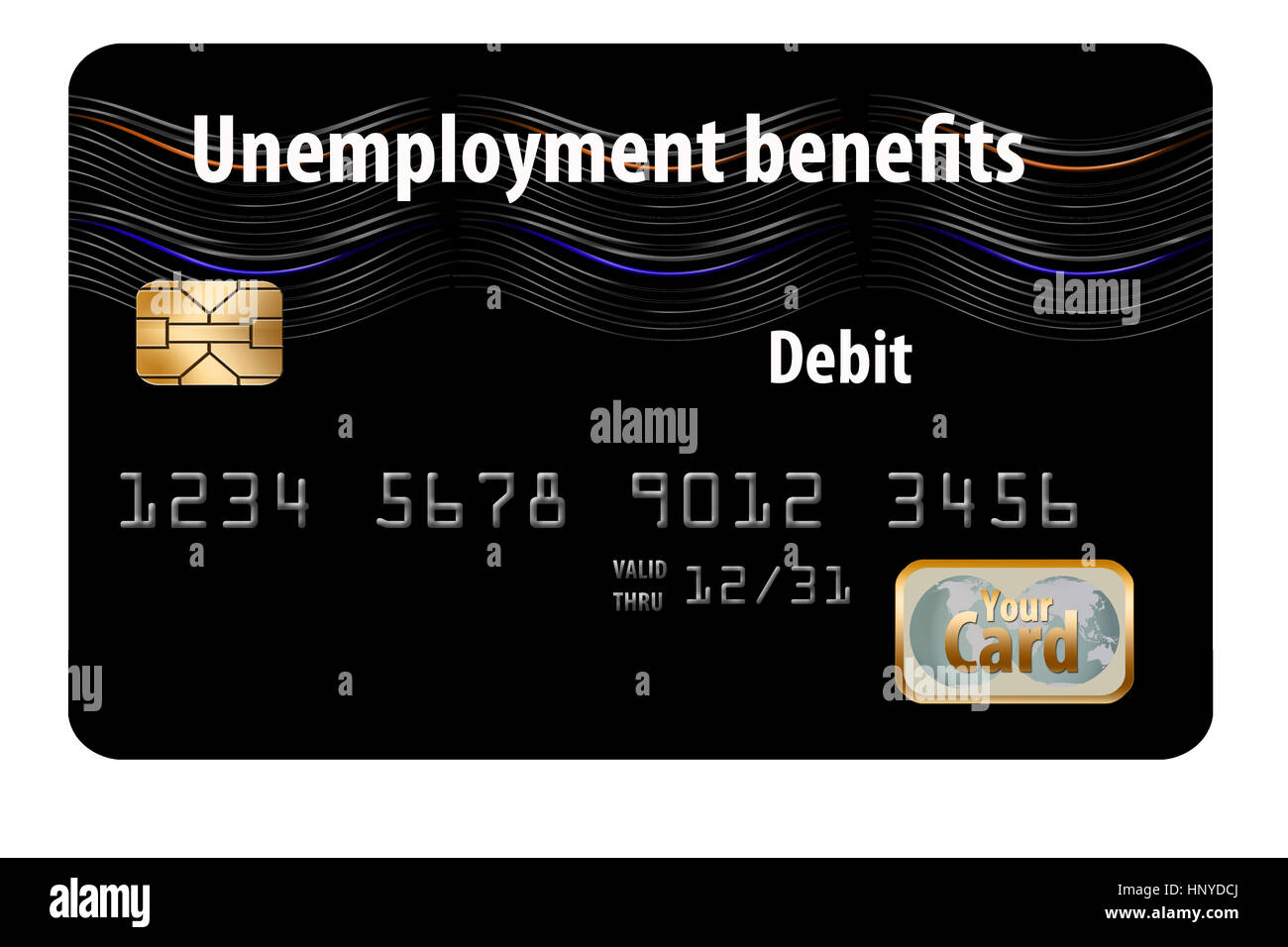 A State Issued Unemployment Benefits Debit Card Is Seen Here