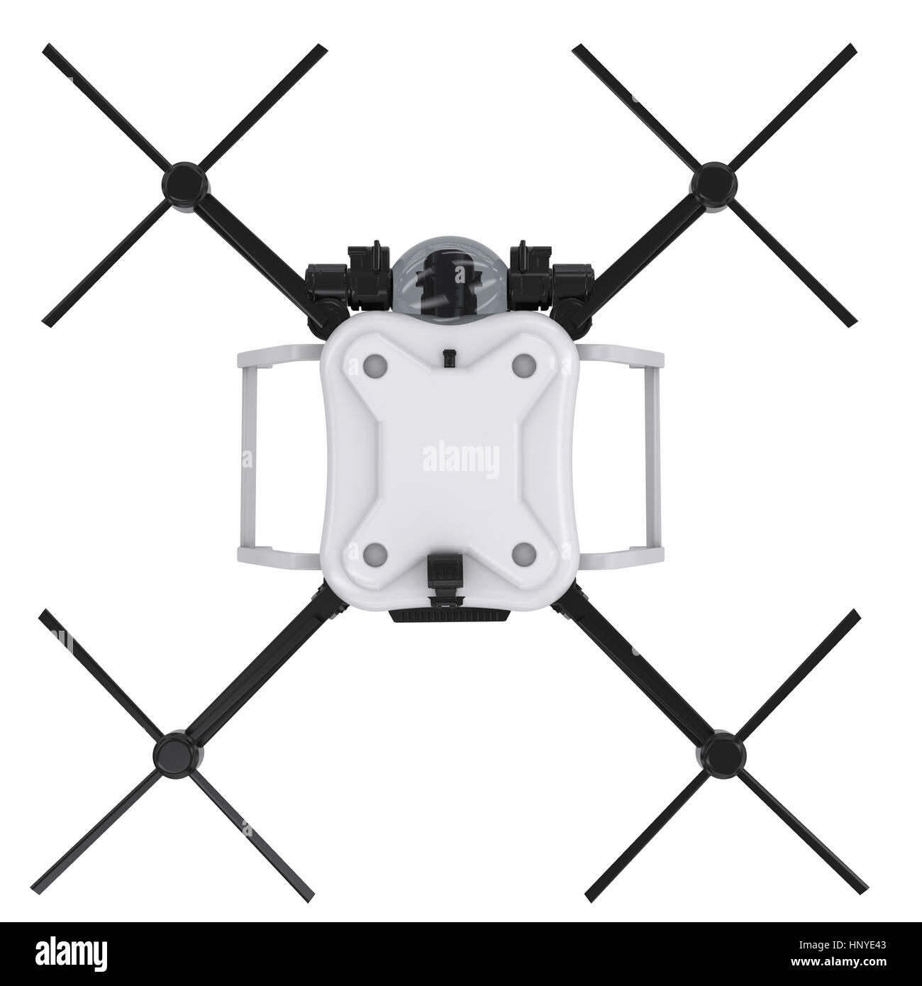 3d rendering white drone isolated on white Stock Photo
