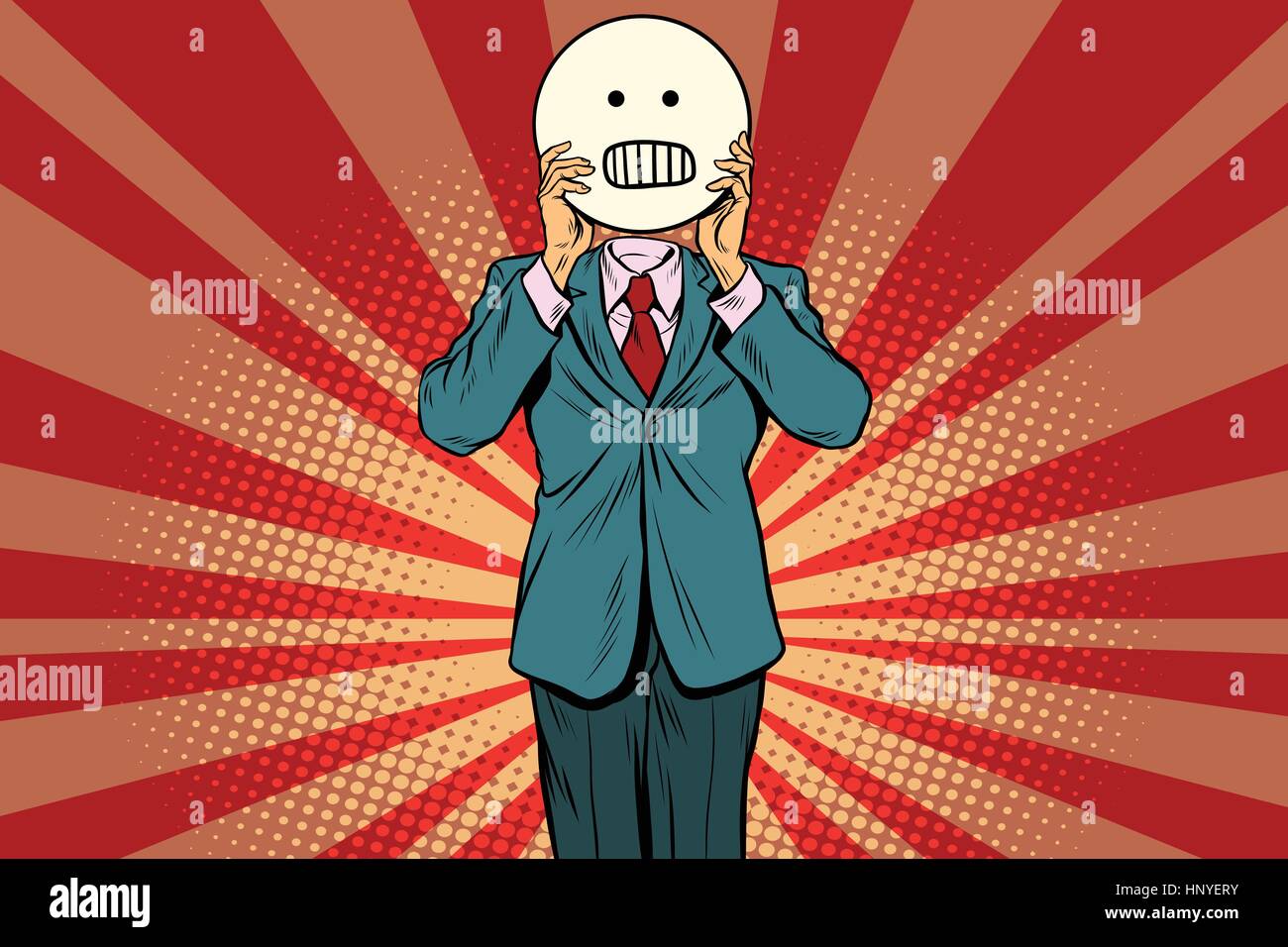 panic anger Man smiley Emoji face. Vintage pop art retro comic book vector illustration Stock Vector