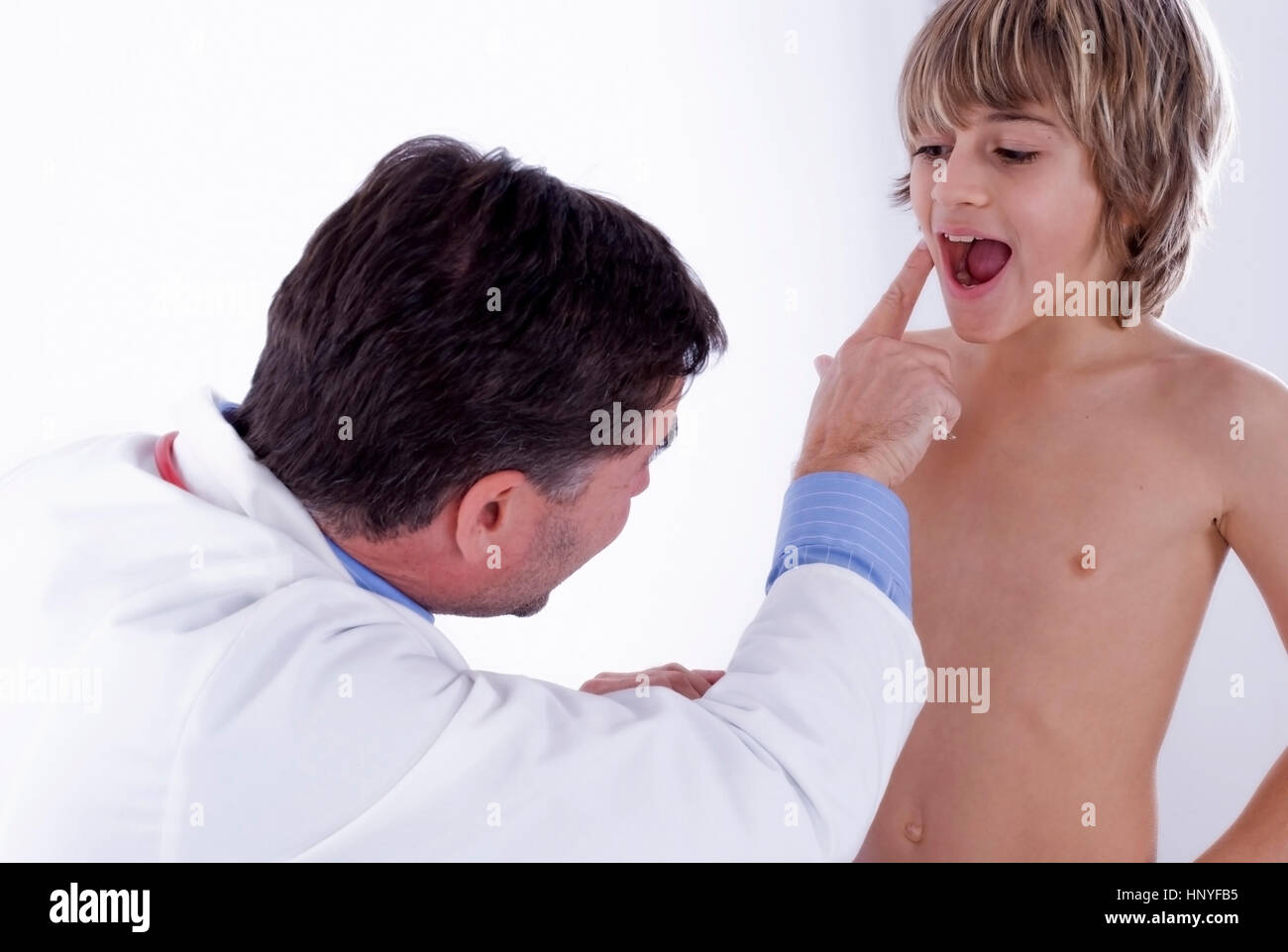 Model release , Kinderarzt - children's doctor Stock Photo