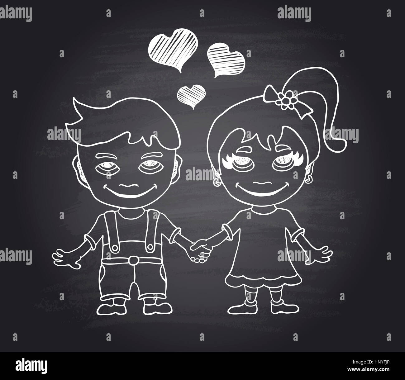 Vector Hand Draw Loving Boy And Girl On Black Chalkboard Eps 10 Stock Photo Alamy Vector Hand Draw Loving Boy And Girl On Black Chalkboard Eps 10 Stock Photo Alamy