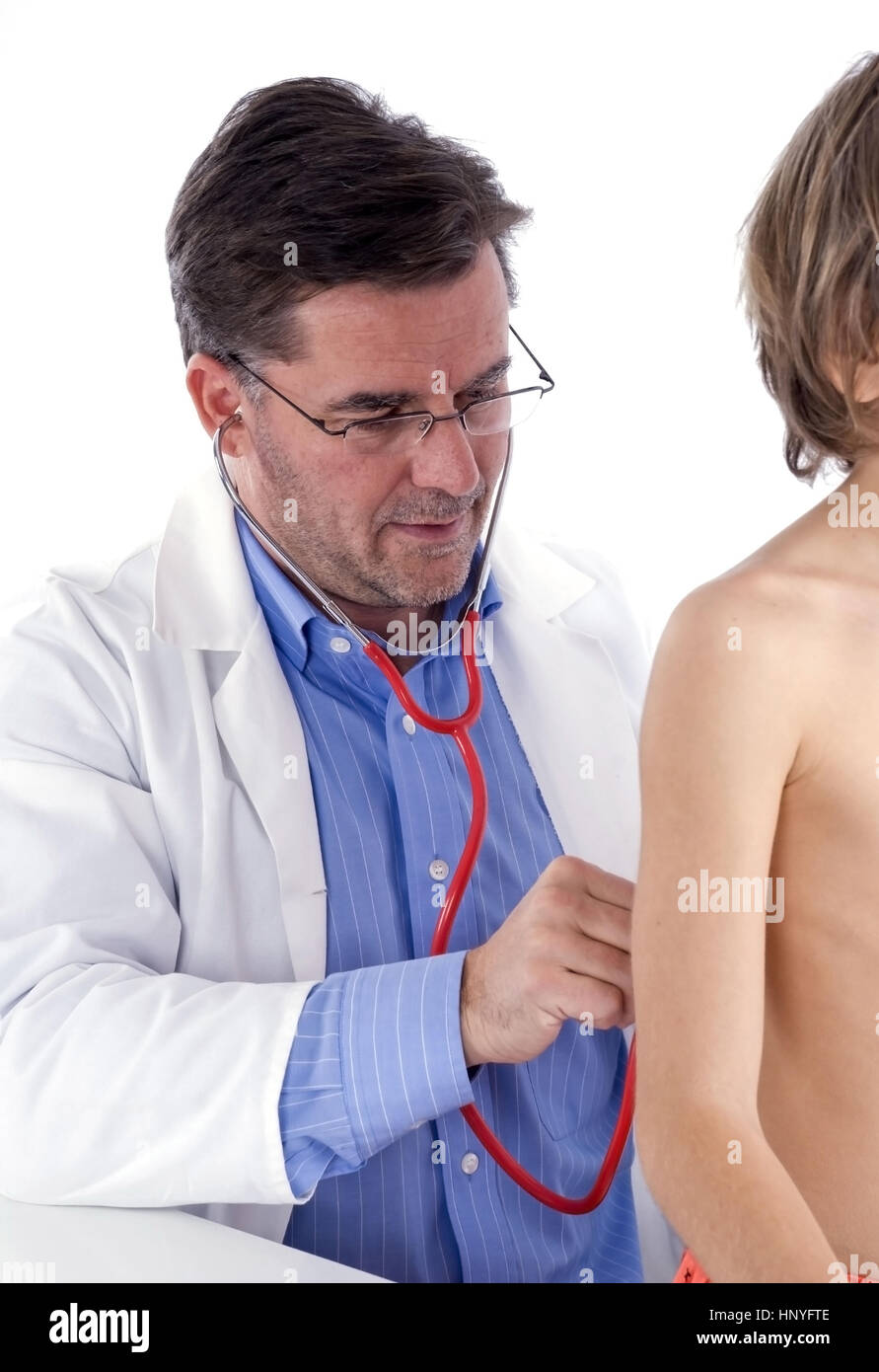 Model release , Kinderarzt - children's doctor Stock Photo