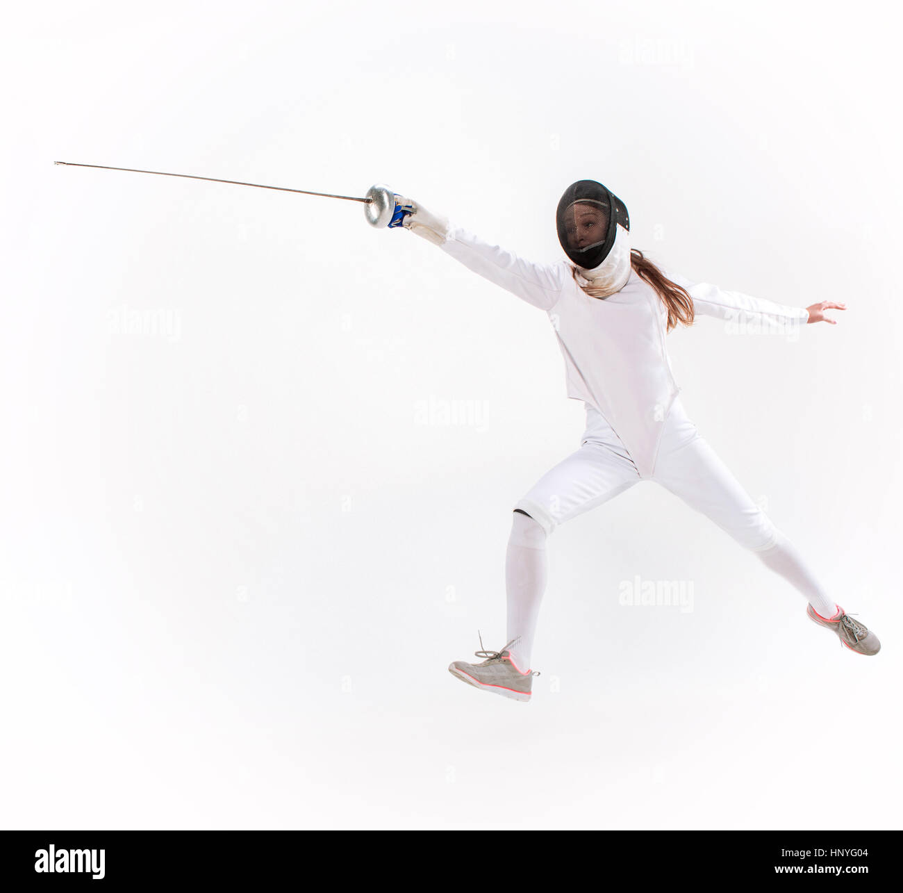 Man In Fencing Gear Stock Photo - Download Image Now - Fencing - Sport, Foil  Fencing - Sport, Portrait - iStock
