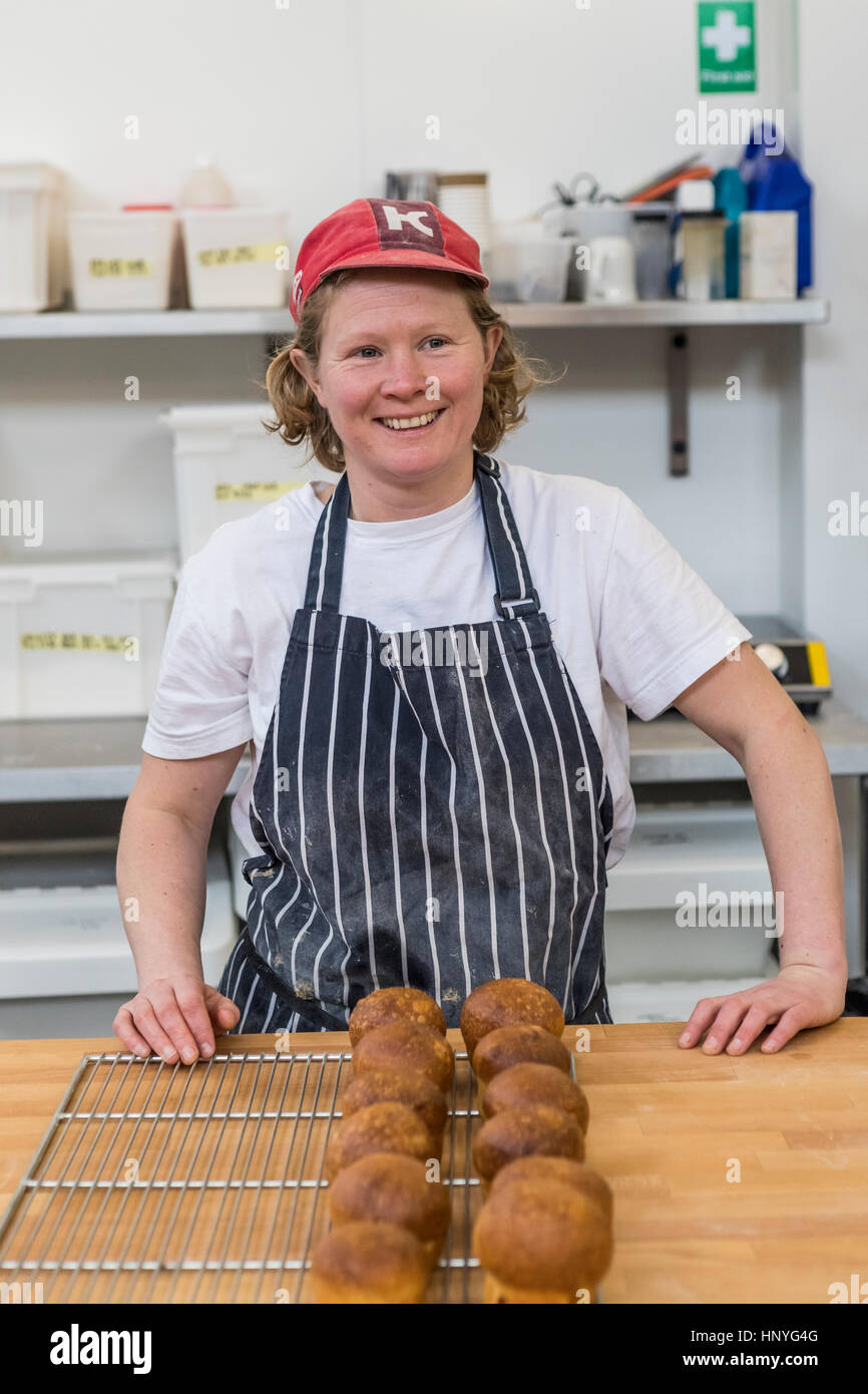 Local bread making at The Angel Bakery, Abergavenny Stock Photo Alamy