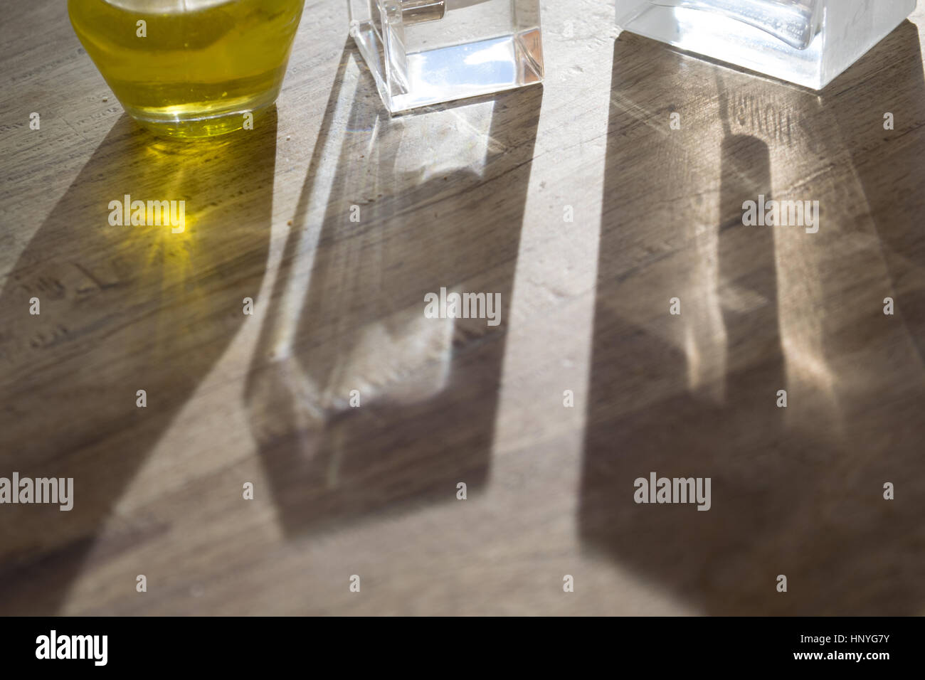 reflections of light through glass objects Stock Photo - Alamy
