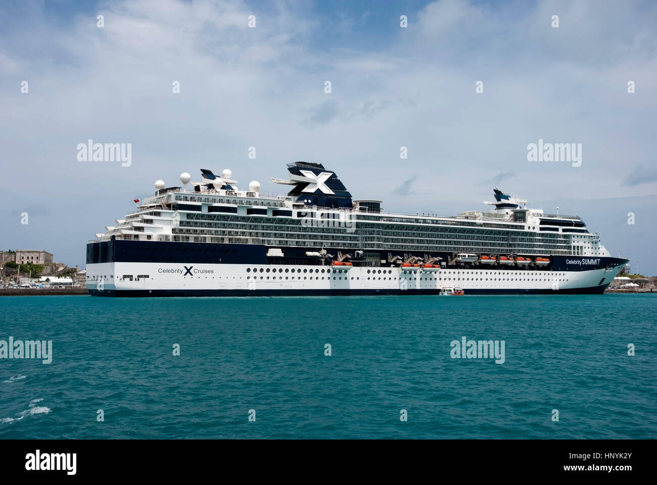 M.V. Celebrity Summit Docked at Royal Naval Dockyard Bermuda Stock Photo