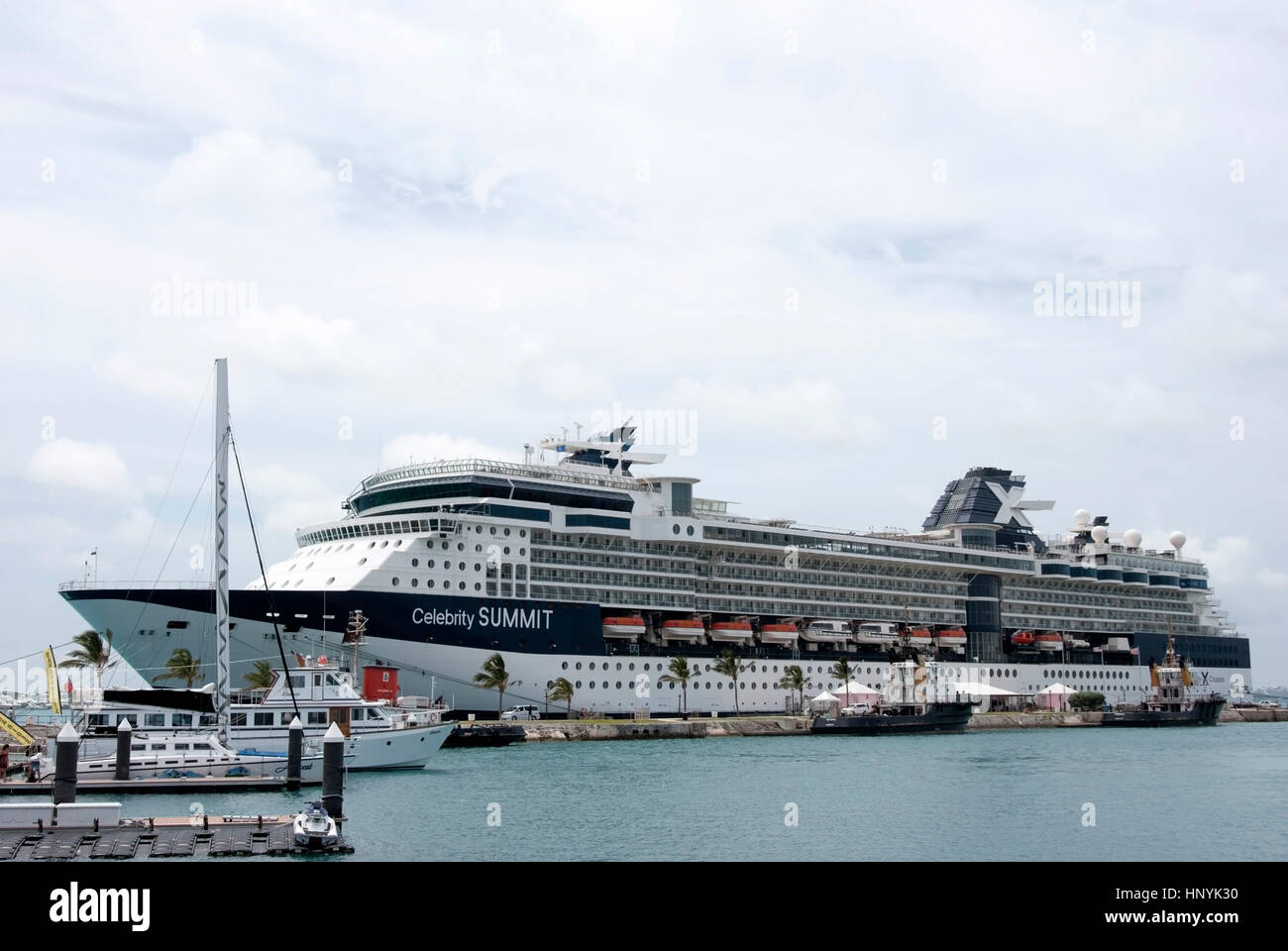 M.V. Celebrity Summit Docked at Royal Naval Dockyard Bermuda Stock Photo