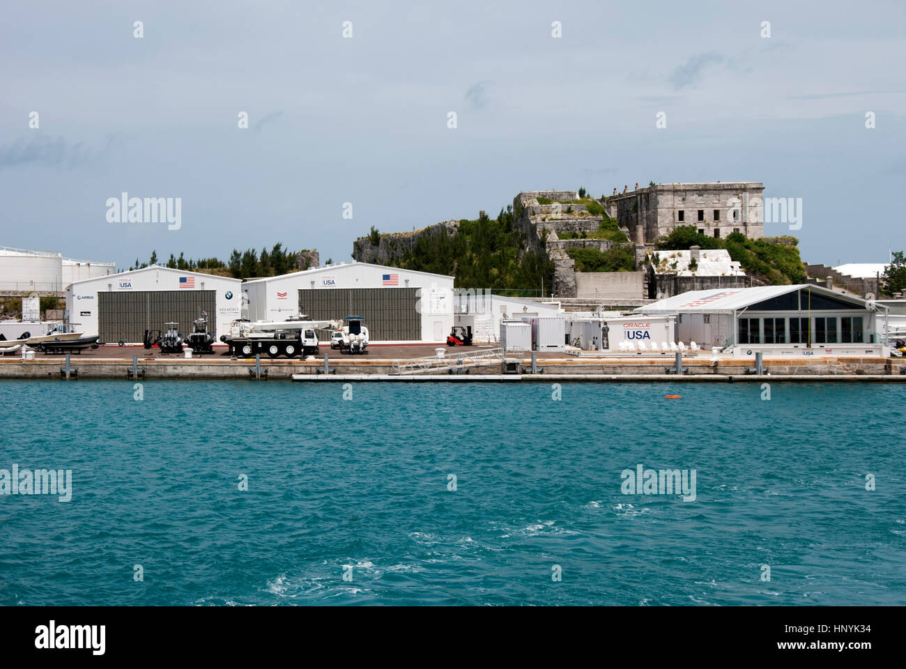 Americas Cup Oracle Team USA Base Royal Naval Dockyard Bermuda Stock Photo