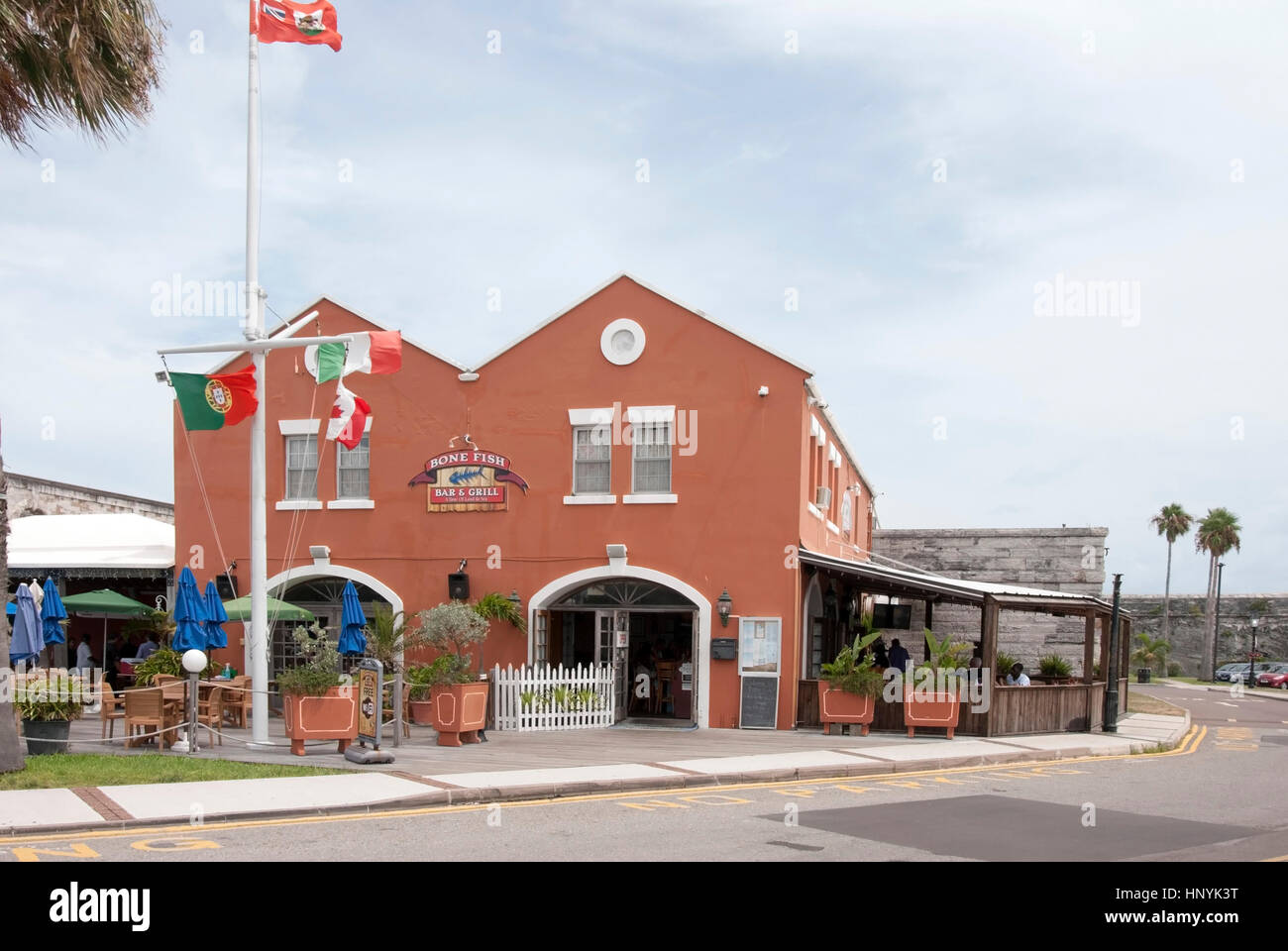 Bone Fish Bar and Grill Royal Naval Dockyard Bermuda Stock Photo