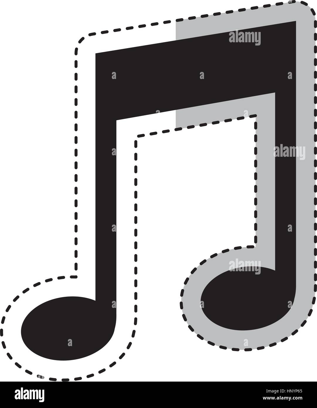 music note isolated icon vector illustration design Stock Vector Image ...