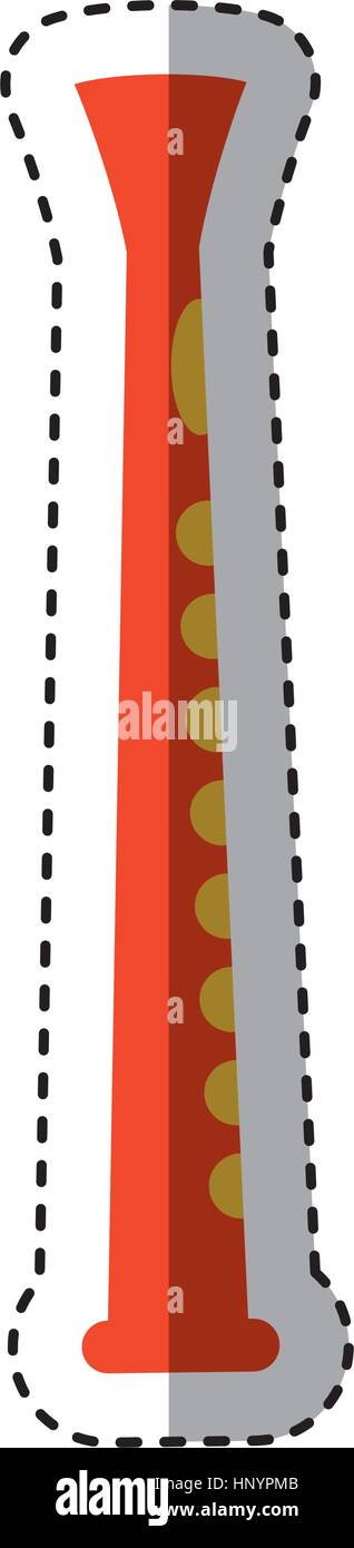 flute instrument musical icon vector illustration design Stock Vector ...