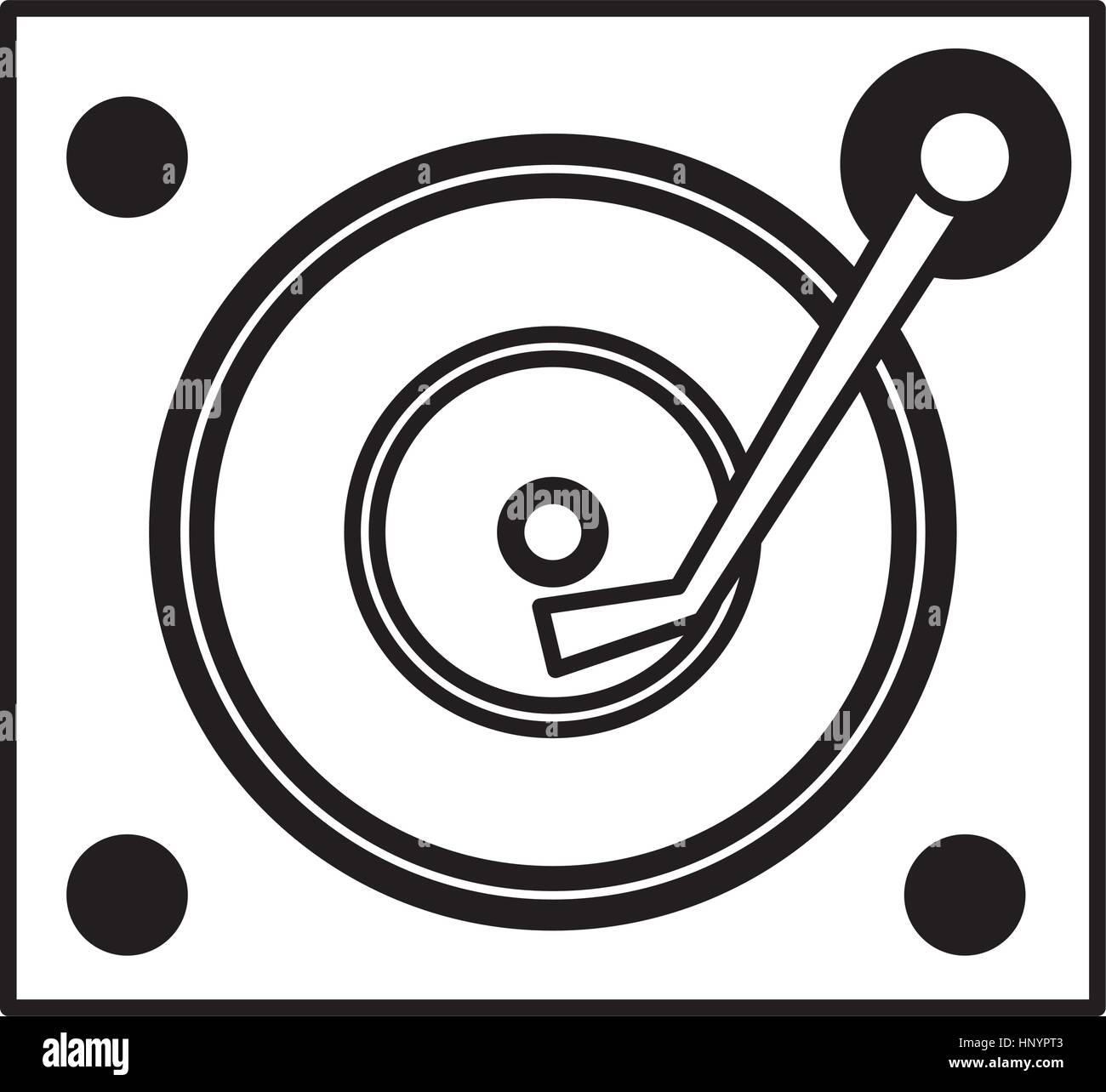 long play player retro music icon vector illustration design Stock ...