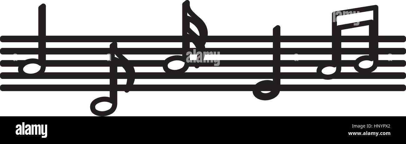 music notes pattern isolated icon vector illustration design Stock ...