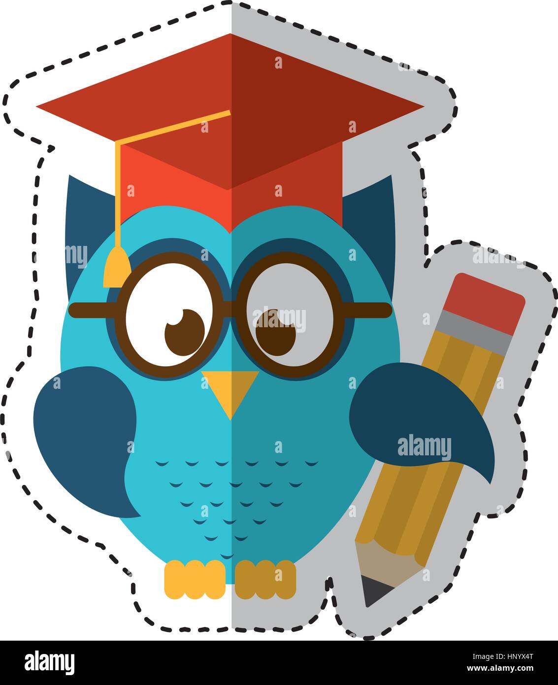 owl with graduation hat vector illustration design Stock Vector Image ...