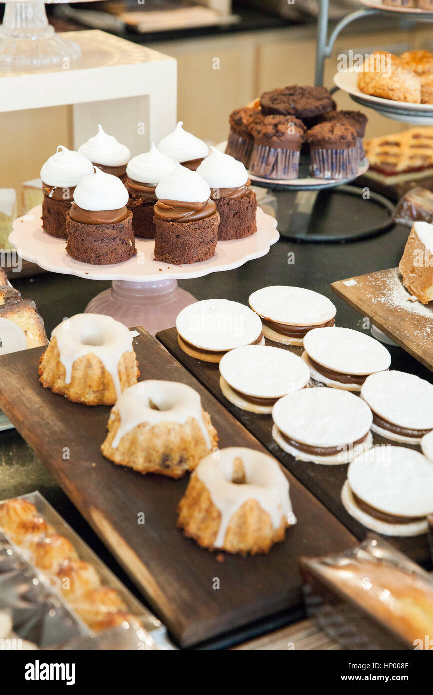 Desserts in bakery Stock Photo Alamy