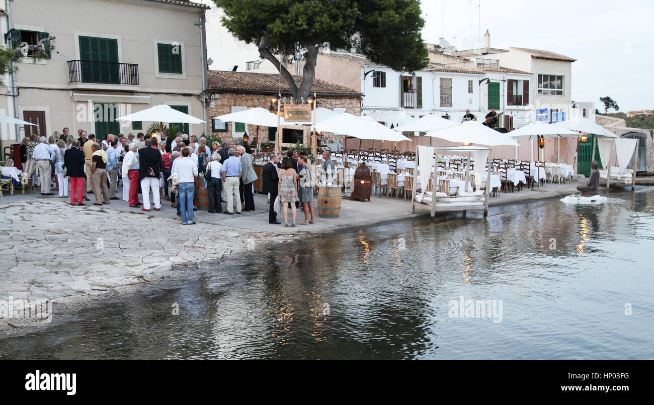 Porto Petro. Mallorca. Island. Celebration. Events. Varadero Restaurant. Stock Photo