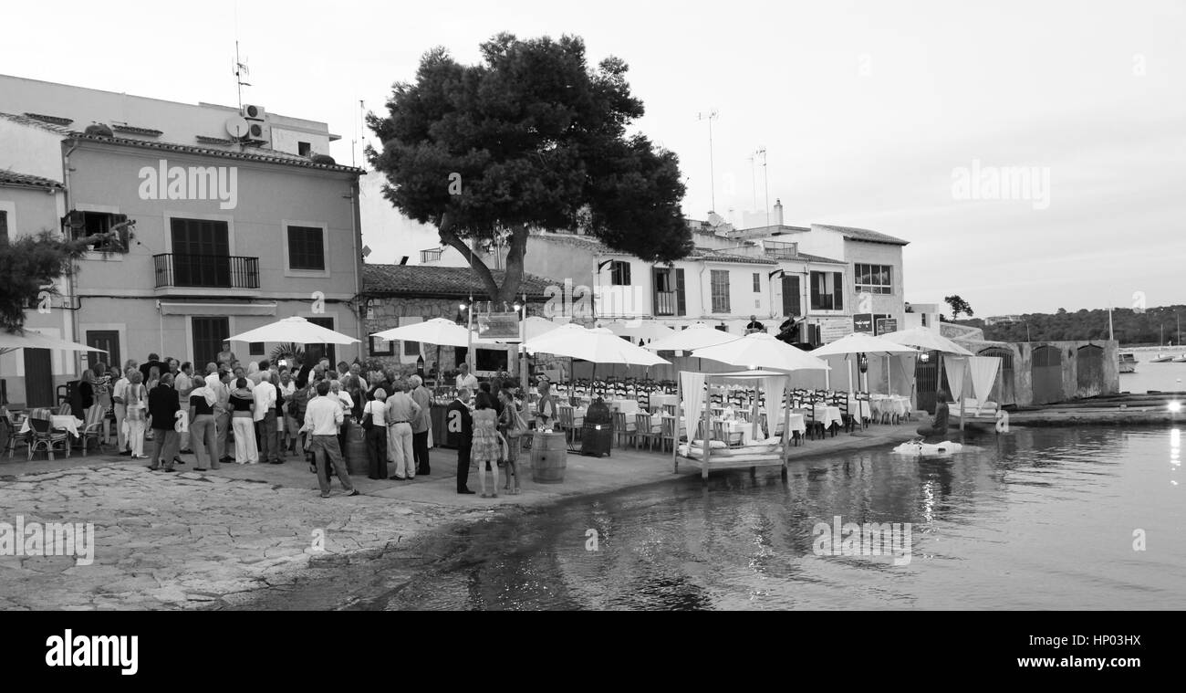 Porto Petro. Mallorca. Island. Celebration. Events. Varadero Restaurant. Stock Photo