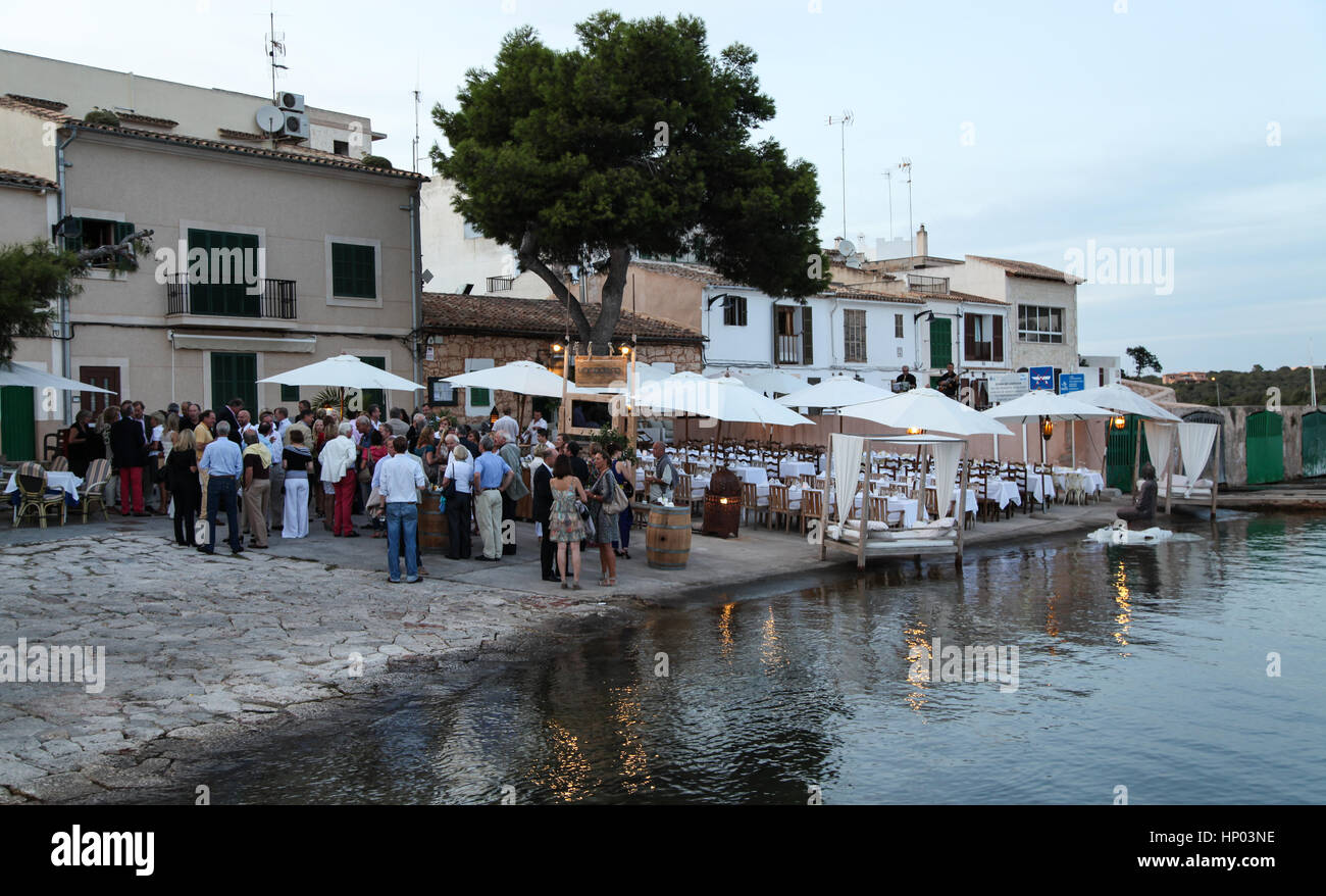 Porto Petro. Mallorca. Island. Celebration. Events. Varadero Restaurant. Stock Photo