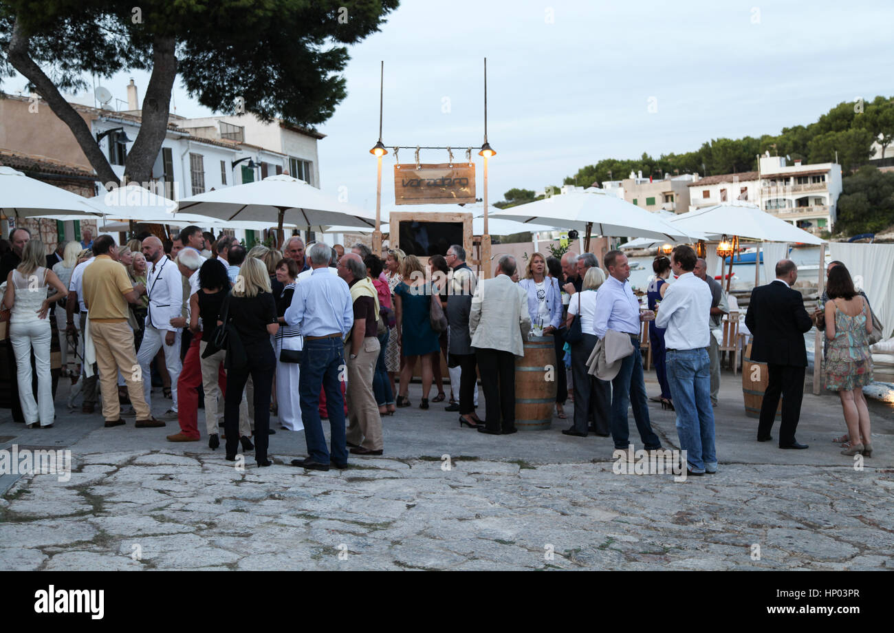 Porto Petro. Mallorca. Island. Celebration. Events. Varadero Restaurant. Stock Photo