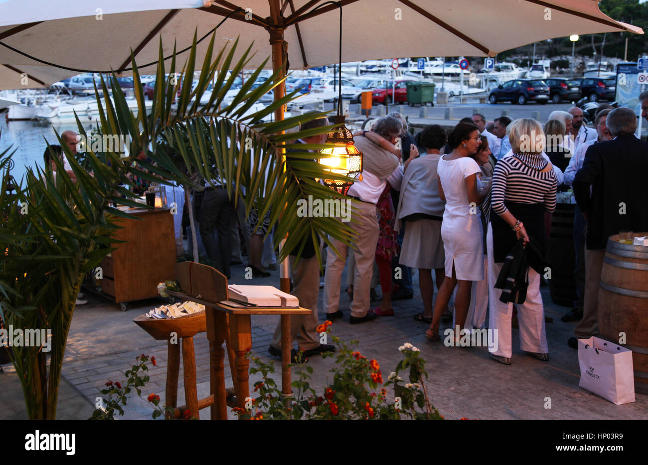 Porto Petro. Mallorca. Island. Celebration. Events. Varadero Restaurant. Stock Photo