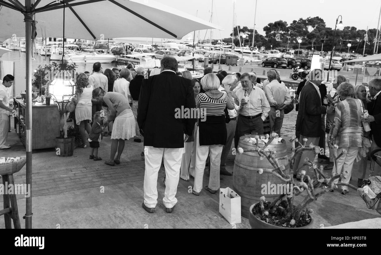 Porto Petro. Mallorca. Island. Celebration. Events. Varadero Restaurant. Stock Photo