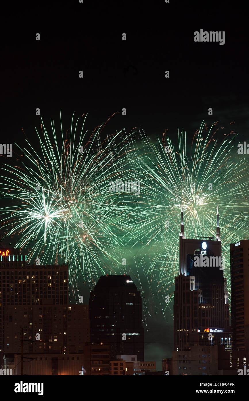 Fourth of July fireworks Nashville Tennessee Stock Photo Alamy