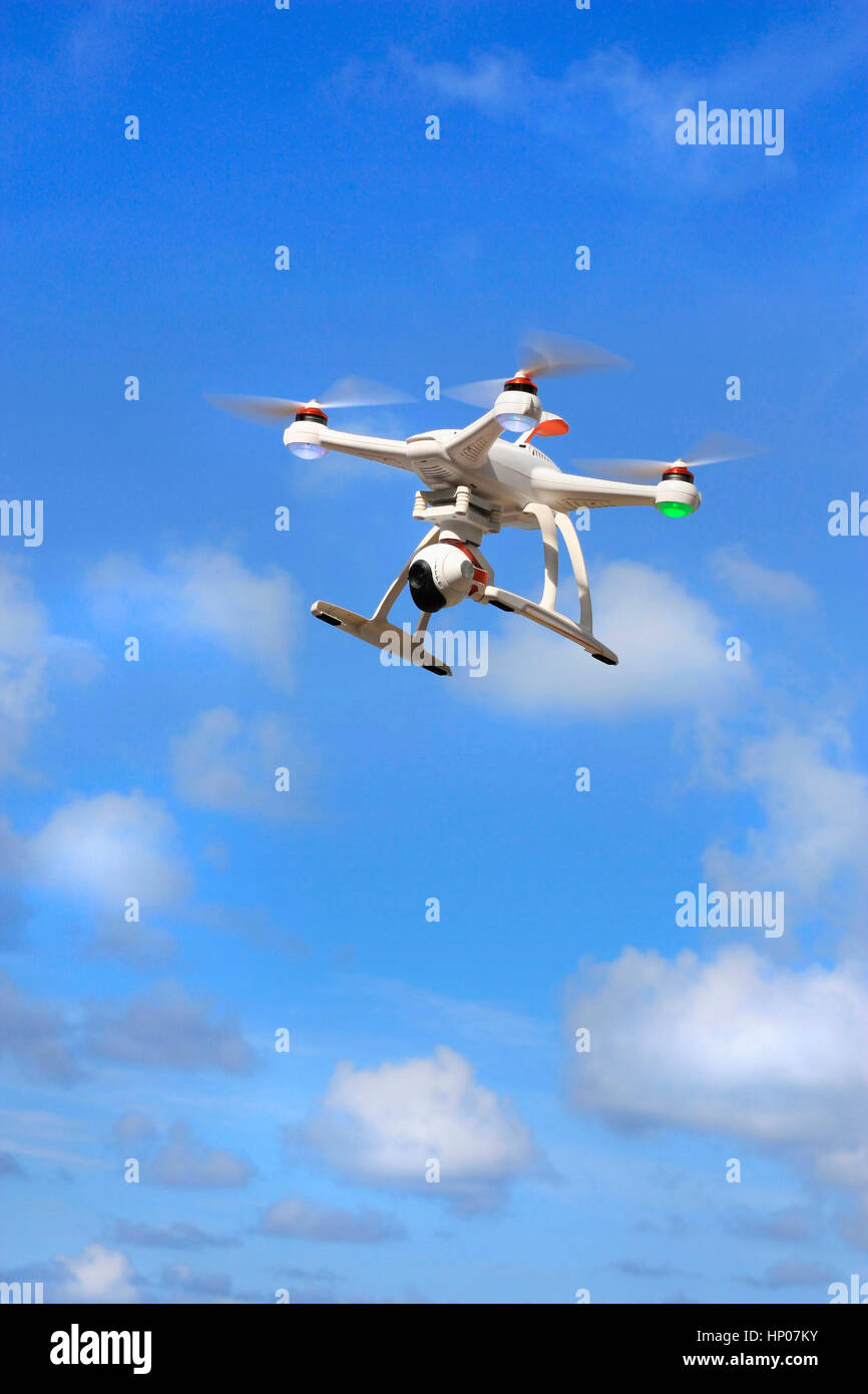 Modern drone quadcopter camera flying hi-res stock photography and ...